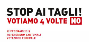 4 x NO ai tagli sociali e alla Riforma 3 dell'imposizione delle imprese!